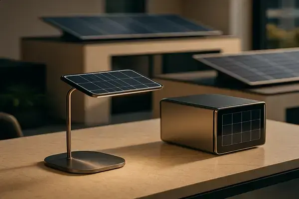 Dispositivos Solares Inteligentes para Escritórios Minimalistas